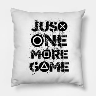 Just One More Game Funny Gaming Console Buttons Gamer Gift Pillow