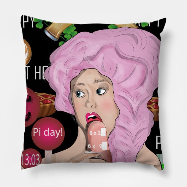 Girl For A Nerd Math Pi Day Pillow by SoulVector