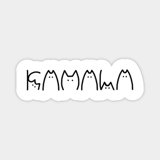 Kamala Cat Typography Alphabet Cute Funny Saying Quote Women Magnet