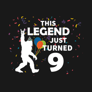 This legend just turned 9 a great birthday gift idea T-Shirt