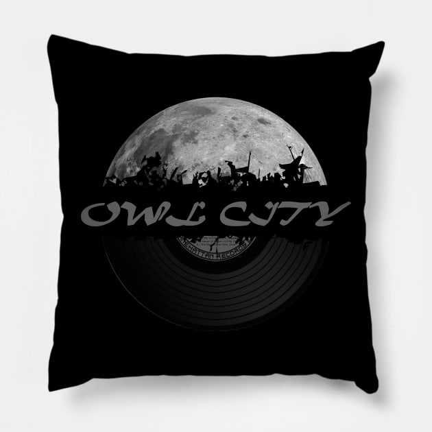 Owl City moon vinyl Pillow by hany moon