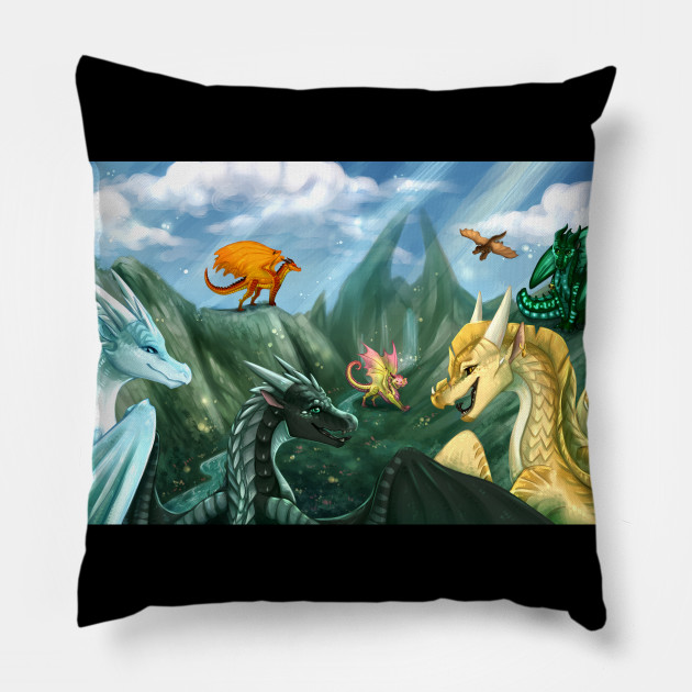 Wings Of Fire Welcome To Jade Mountain Wings Of Fire Pillow Teepublic