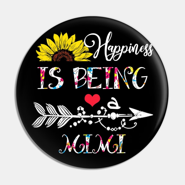 Happiness is being a mimi mothers day gift Pin by DoorTees