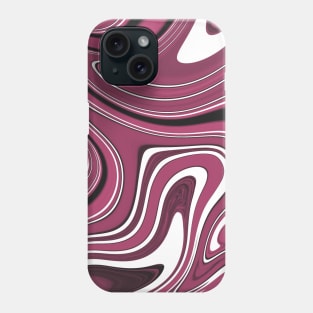 Maroon Pink Red Black Colors Marble Pattern Swirl Design Abstract Art Background Phone Case