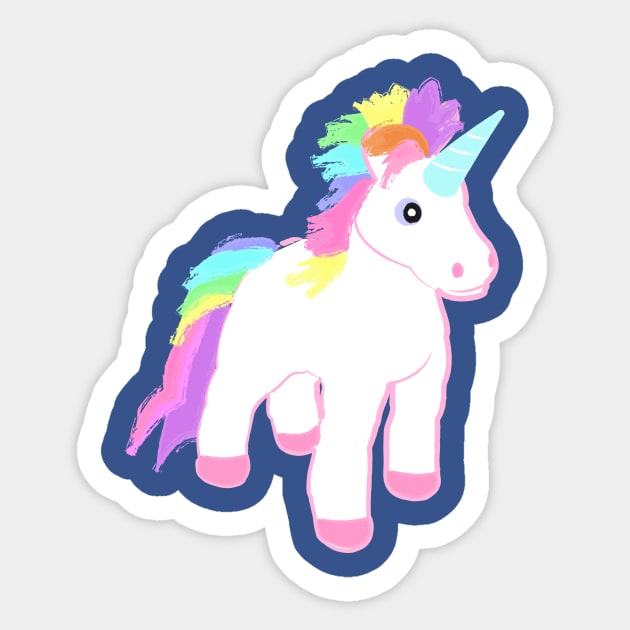 Rainbow Baby Unicorn Unicorn Sticker TeePublic