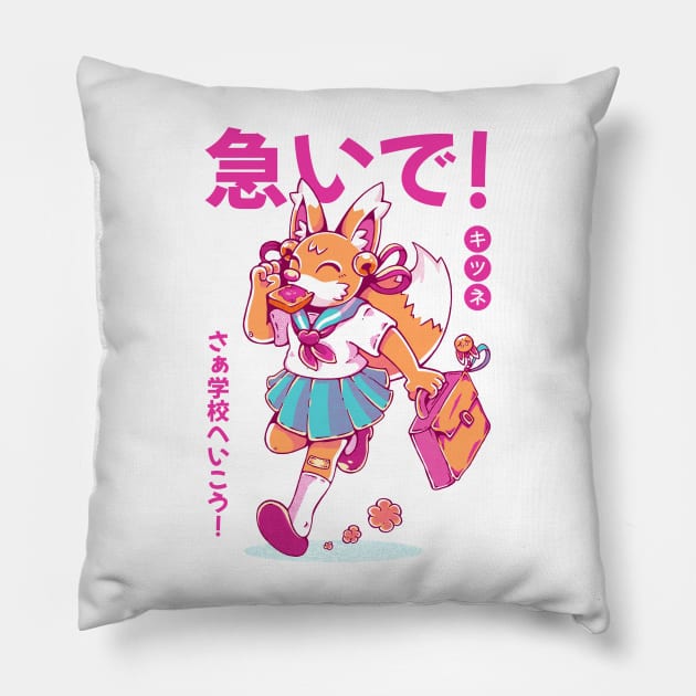 KITSUNE STUDENT (variant 2) Pillow by Chofy87