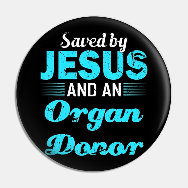 Heart Transplant Saved by Jesus Gift Pin by HaroldKeller