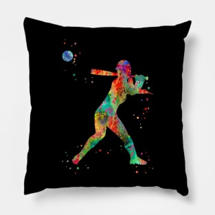 Girl softball player Pillow