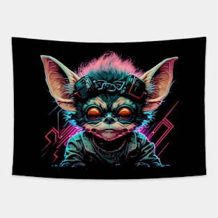 Gremlin Retrowave Cyberpunk Tapestry