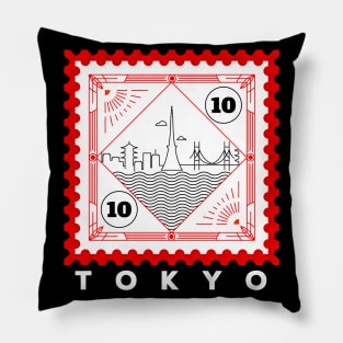 Tokyo Stamp Design Pillow