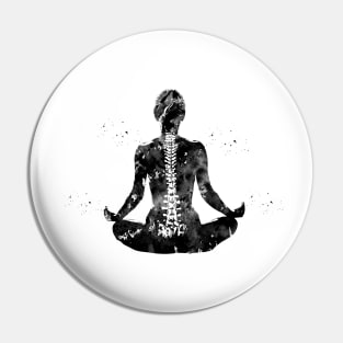 Meditating Woman Pin