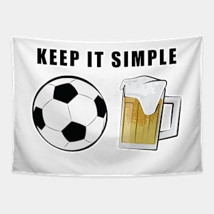 Keep It Simple - Football / Soccer and Beer Tapestry