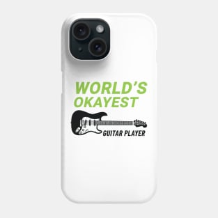 World's Okayest Guitar Player S-Style Electric Guitar Light Theme Phone Case