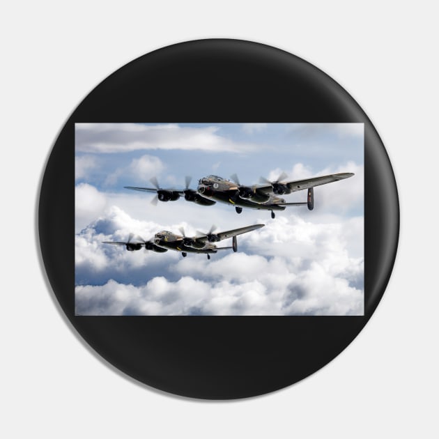 Flying Lancasters Pin by aviationart