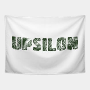 Upsilon Leaf Letters Tapestry