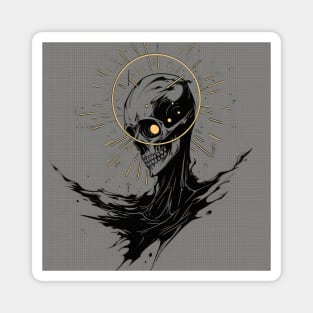 Death Mask Illustration Magnet