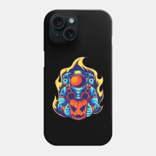 Astronaut Halloween Pumpkin Phone Case