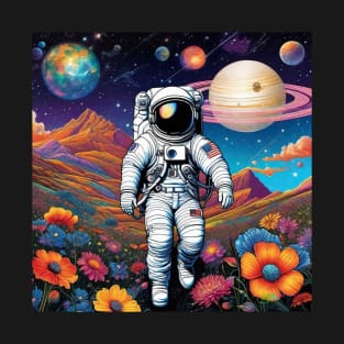 Trippy Astronaut Dreamscape – Cosmic Odyssey 23 T-Shirt