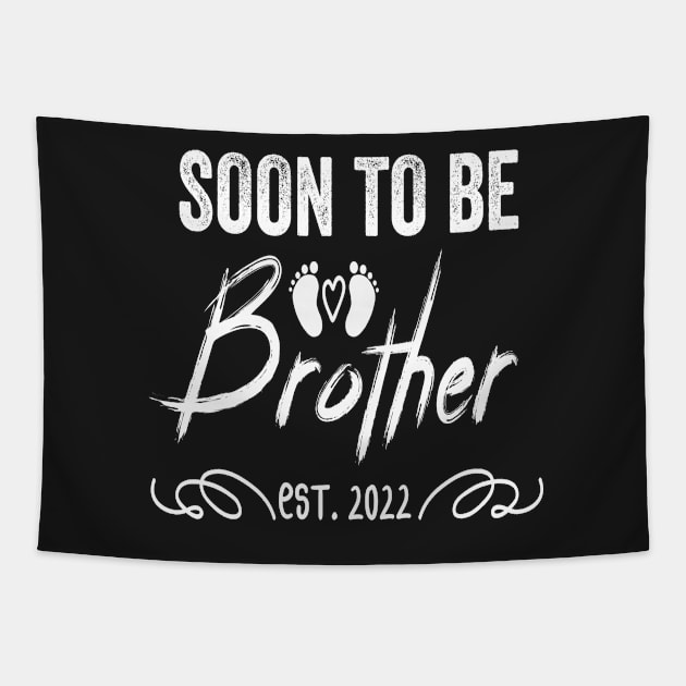 Soon To Be Brother Est 2022 Funny Pregnancy Tapestry by shopcherroukia