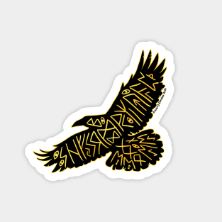 Runic Raven Magnet