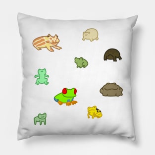 Family Of Frogs Sticker Pack Pillow