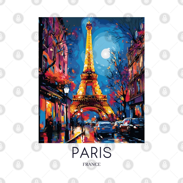 Paris Eiffel Tower  Pop Art France by Studio Red Koala