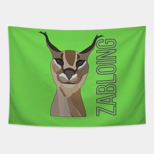 Zabloing Cat Meme Tapestry