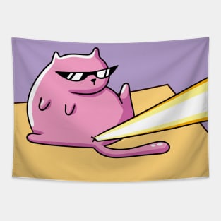 Laser Cat Meow Special Service Tapestry