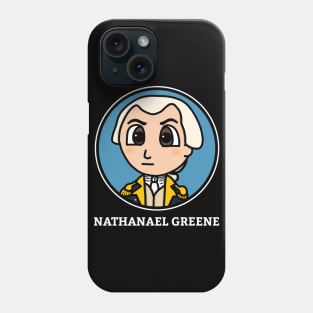 Patriot Portrait - Chibi Nathanael Greene with Name Phone Case