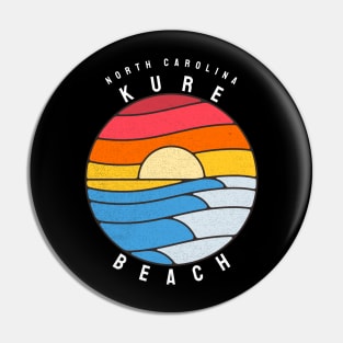 Kure Beach, NC Stained Glass Sunrise Summertime Pin