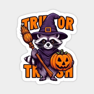 Trick or Trash Raccoon Magnet