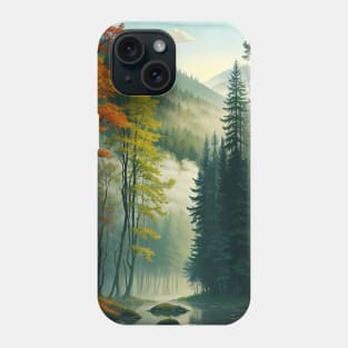 Autumn Pine Forest - Evergreens Turning Orange Phone Case