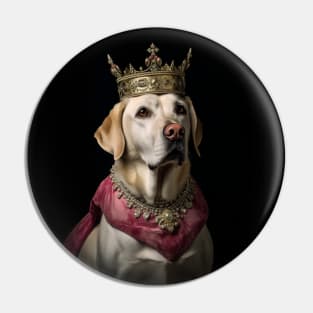 Majestic Yellow Labrador Retriever - Medieval English Queen Pin