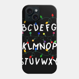 Alphabet ABCs Learning Stranger Lights Boys Girls Xmas Gift Phone Case