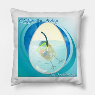 Two Scrambled Eggs - EGGscuba diving Pillow