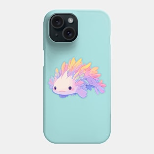 Tiny Rainbow Axolotl - Adorable Salamander Amphibian Phone Case