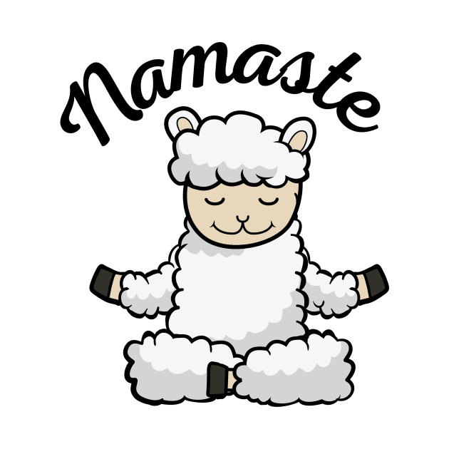 Namaste Meditating Sheep by NicoleMerida