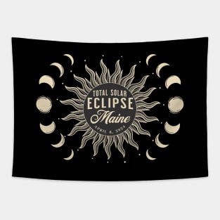 Total Solar Eclipse Maine USA April 2024 Tapestry