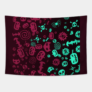 Halloween Pattern Art Design Tapestry