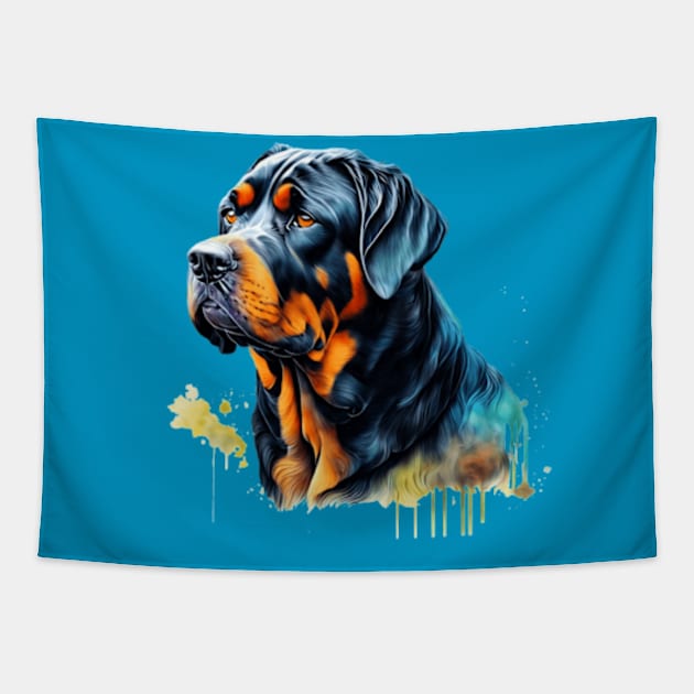 Rottweiler dog Tapestry by Mr hicham