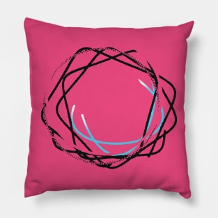 Imperfect Spirograph no. 3 Pillow