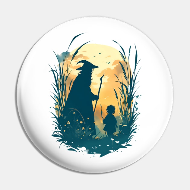 The Wise Wanderer and the Unexpected Adventurer - Fantasy Pin by Fenay-Designs