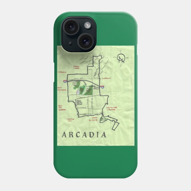 Arcadia Phone Case by PendersleighAndSonsCartography