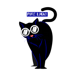 Cool Black Cat is Pure Luck T-Shirt