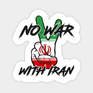 No War With Iran Peace Sign Magnet