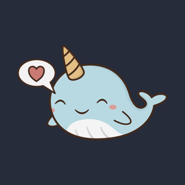 Kawaii Cute Narwhal by happinessinatee