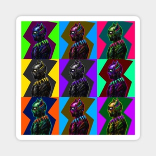 shuffle black panther in technicolor Magnet