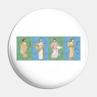 Ladies of the Villa of Ariadne - Flora, Medea, Leto and Diana Pin