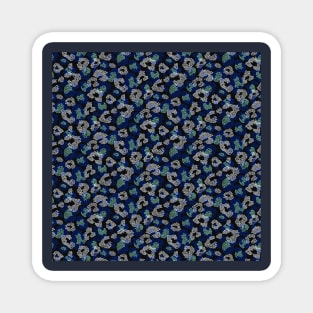 Blue Dotted Animal Print Magnet