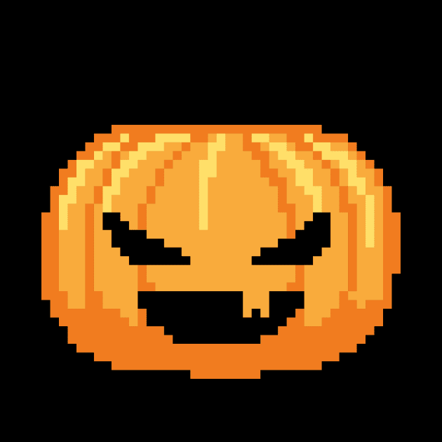 Scary Pumpkin Pixel Art by Pian45